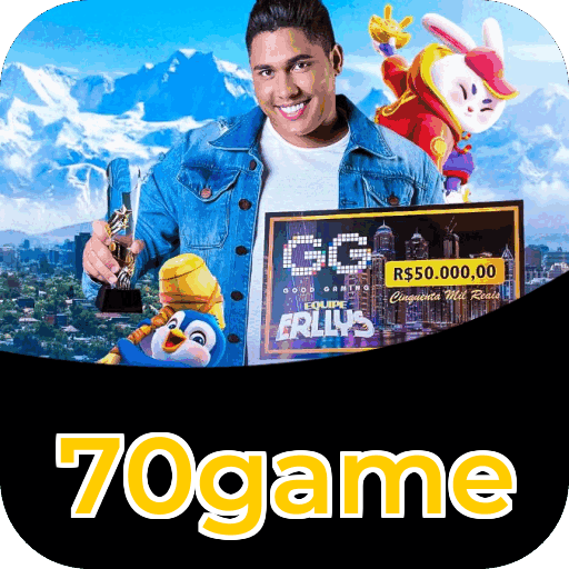 Plataforma 70game mostrando interface moderna, jogos certificados e recursos de segurança licenciados